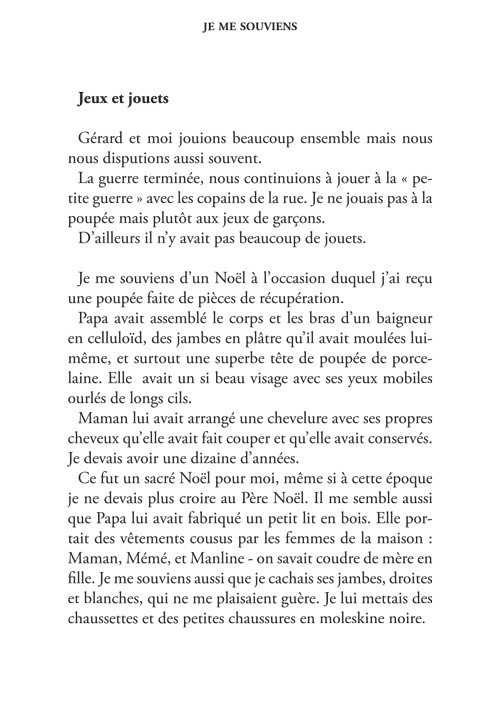 Je me souviens — extrait